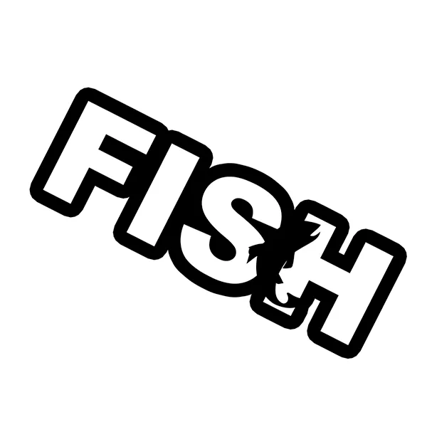 Free Fish Catch Logo Classic Sticker