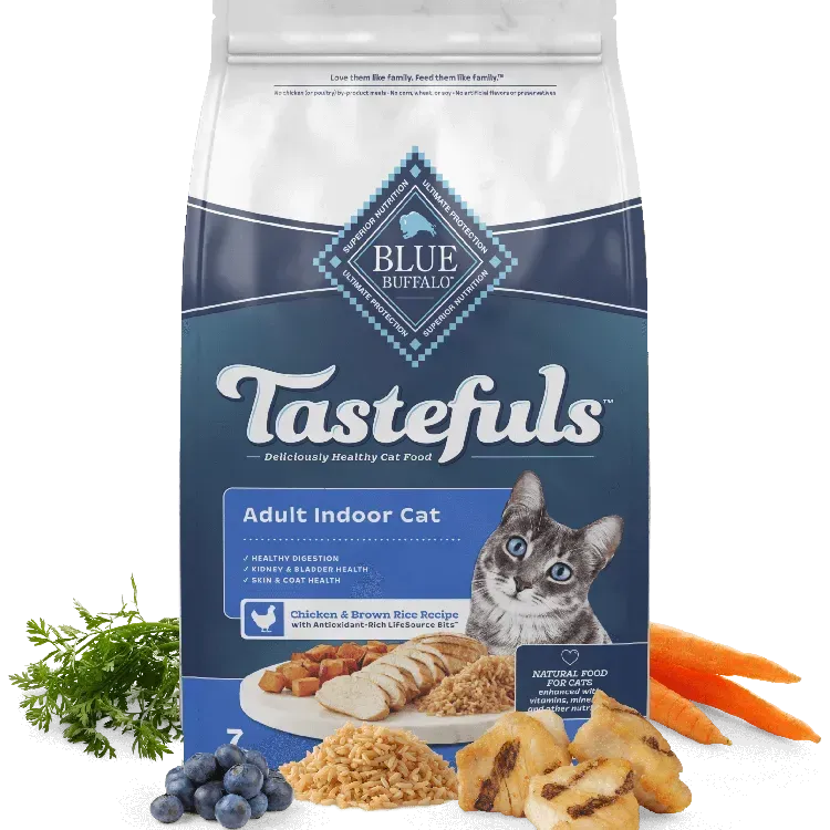 Free BLUE Tastefuls Gravy Chicken & Brown Rice Recipe For Adult Cats