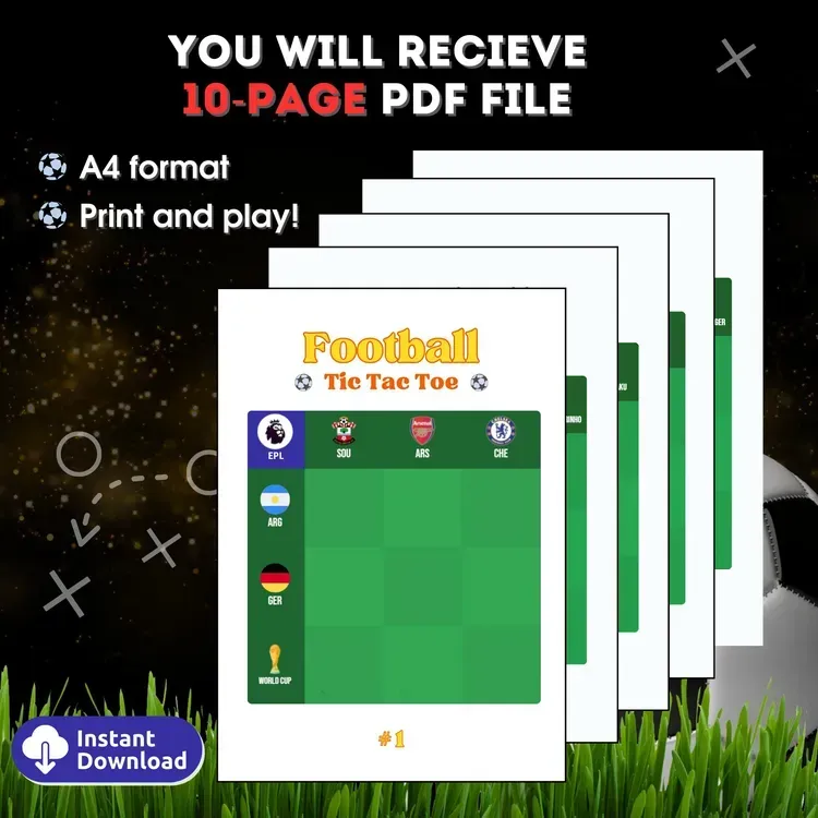 Free Football Tic-tac-toe Board Craft Activity From Jcpenney Kids Club