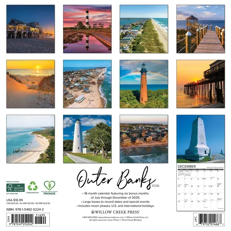 Free Outer Banks Wall Calendar From Beach Realty