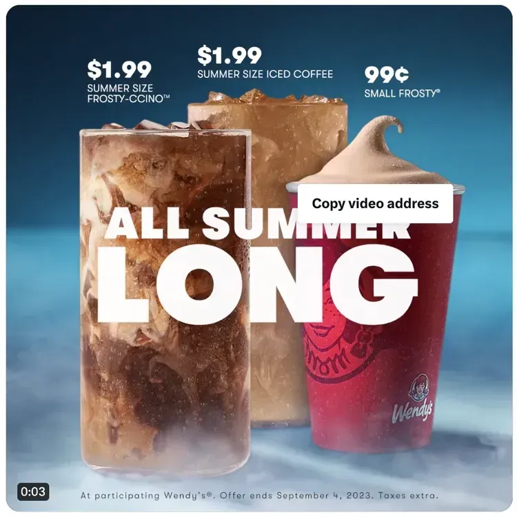 Free Small Frosty With Purchase From Wendys