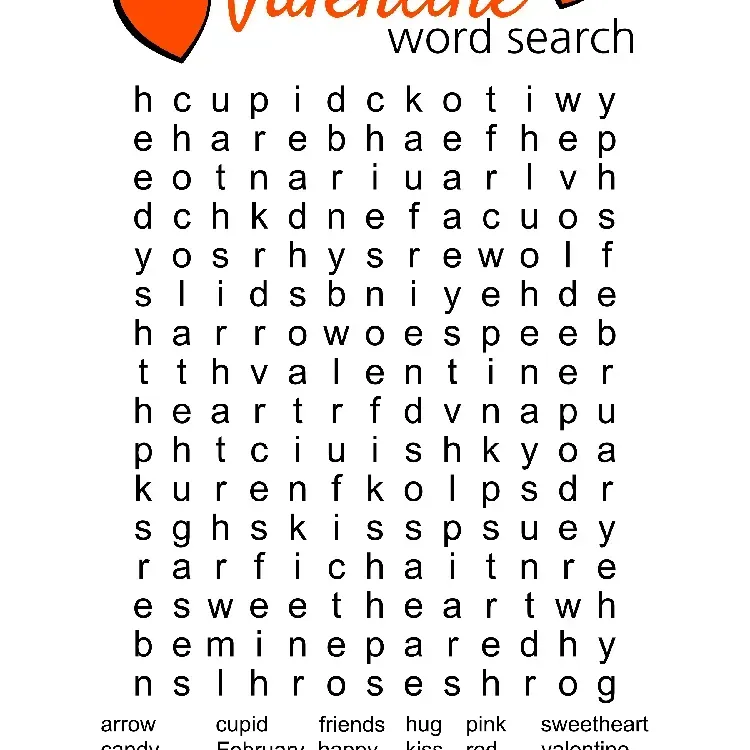 Free Valentines Day Word Searches From Logic Lovely