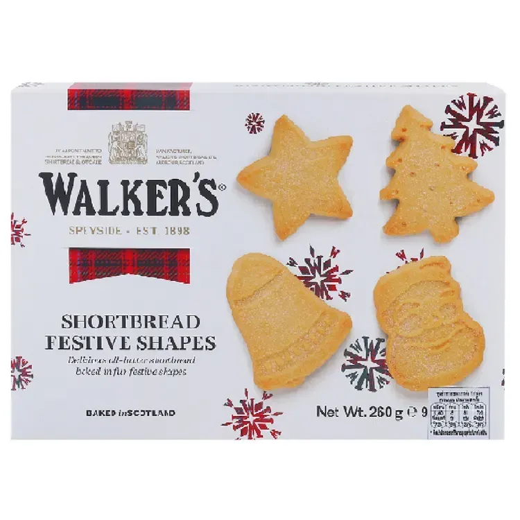 Free Walkers Festive Shapes Shortbread Cookies