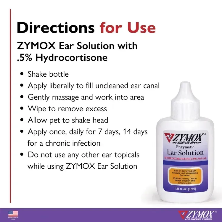 Free ZYMOX Ear Solution With 0.5% Hydrocortisone
